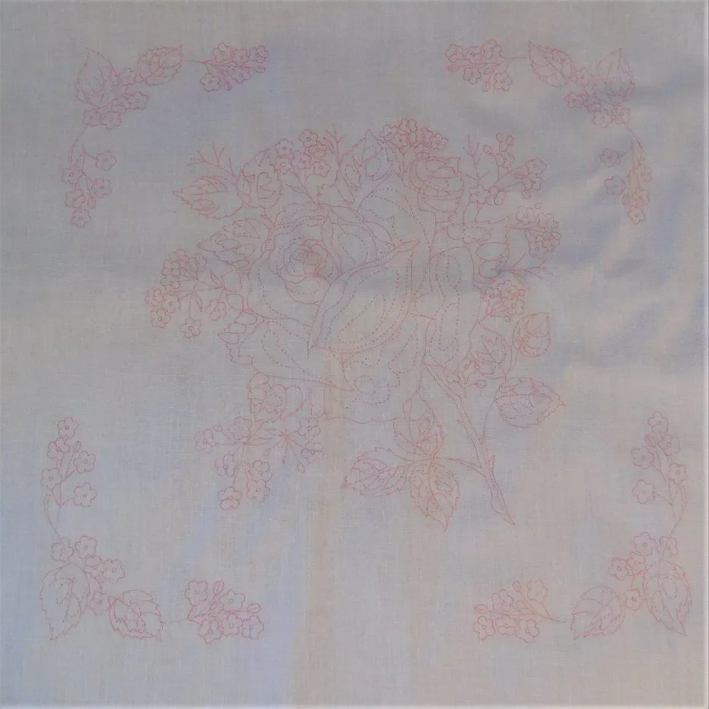 Vintage Paint Embroidery Quilt Block